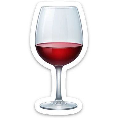 Empty glass of wine sticker