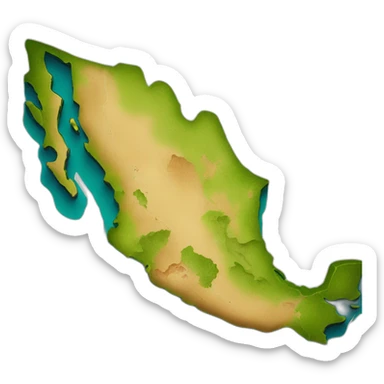 mexico map sticker