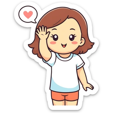 Gianna blowing a kiss sticker