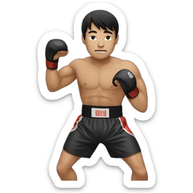 thai boxer sticker