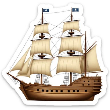 warship mid 19th century sticker