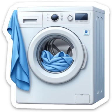 washing machine with clothes sticker