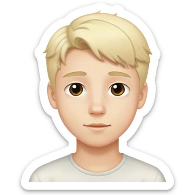 A cute white blonde teen boy sticker