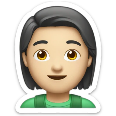 asian student economics sticker