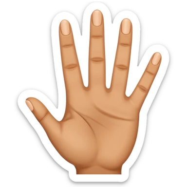 hand with 3 fingers up sticker