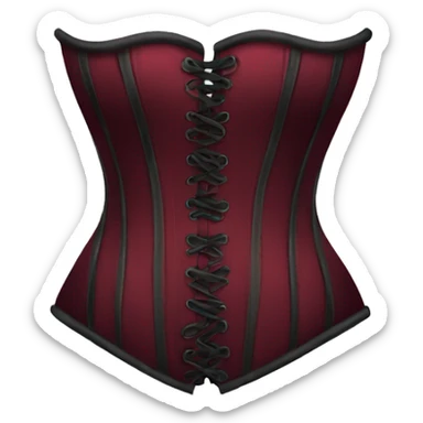 Dark red corset sticker