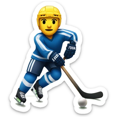 una persona haciendo hockey sobre cesped sticker