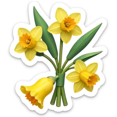 a bunch of daffodils sticker
