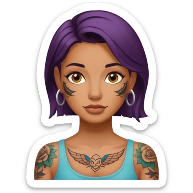 women with tatoos and hightlight that tatoos sticker