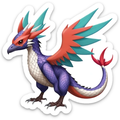 Trico-Latias-Nargacuga-Noivern-hybrid-fusion-creature, full body sticker