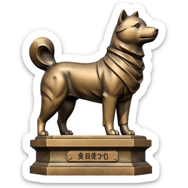 Shibuya Hachiko statue sticker