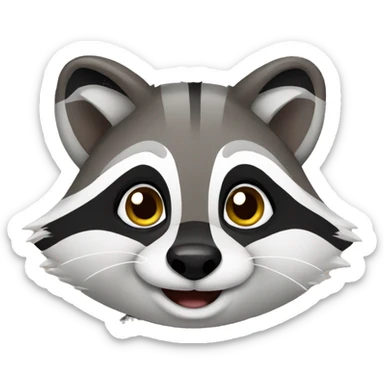 Cute raccoon sticker