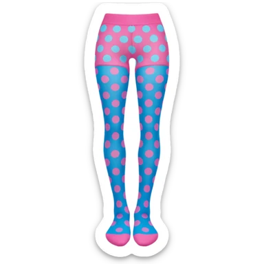 pink and blue polka dot tight sticker