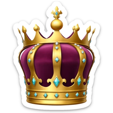 an  old crown in a glass showcase sticker