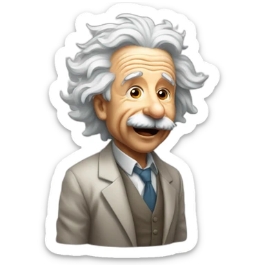 Einstein sacando la lengua sticker