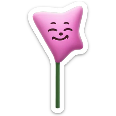 Pink wand over green broom sticker