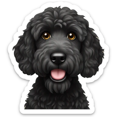 black goldendoodle  sticker