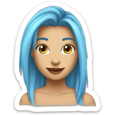 Haz un emoji de una chica de rave sticker