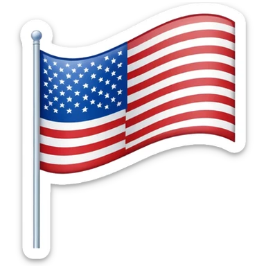 Blue and white NO RED Stripes, American flag modern sticker