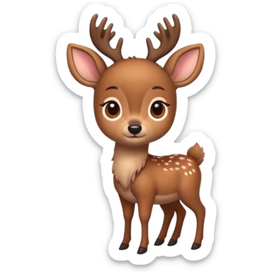 cute little deer full body sticker
