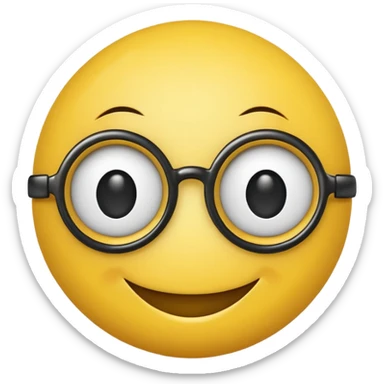 a smilie with four eyes sticker