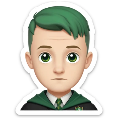 Josh Herdman is Gregory Goyle in harry potter, wear hogwarts slytherin uniform sticker