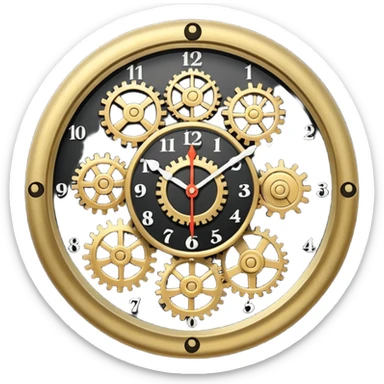 mechanic clock sticker