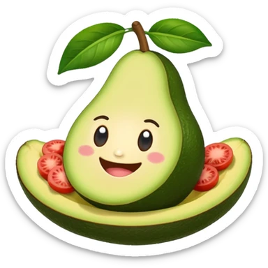 Casa de Infonafit con un aguacate con pies  brazos sticker