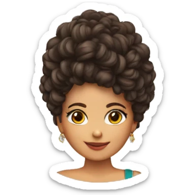Reina de pelo rizado sticker