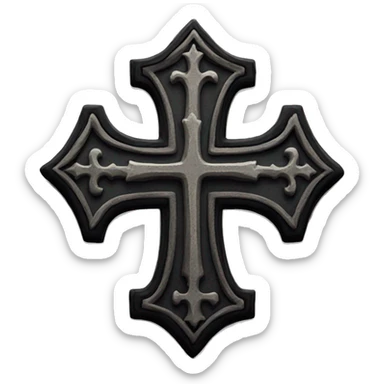 Gothic cross sticker