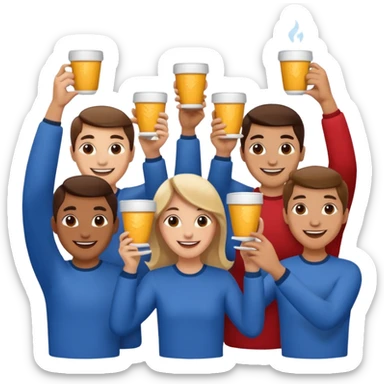 Cheers with the cups sticker
