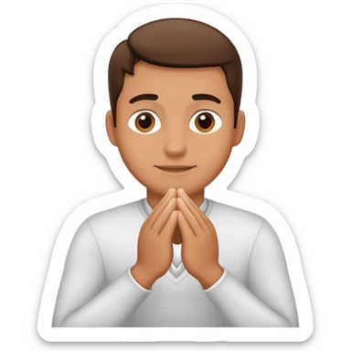 Man rubbing hands together sticker