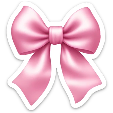 Pink bow sticker