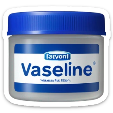 Vaseline tub sticker