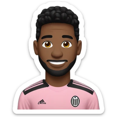 Messi with the Inter Miami sweater sticker