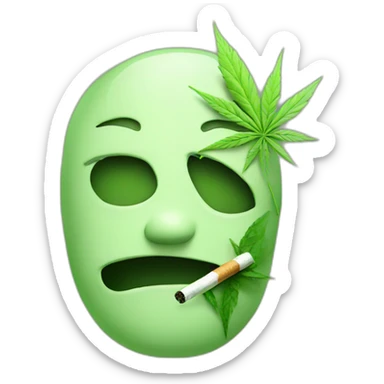 smoking weed sticker