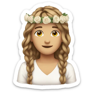empty flower crown sticker