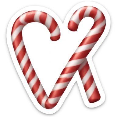 Candy cane sticker