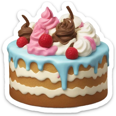 Ice cream cake sticker