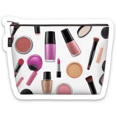 Sephora makeup bag with makeup sticker