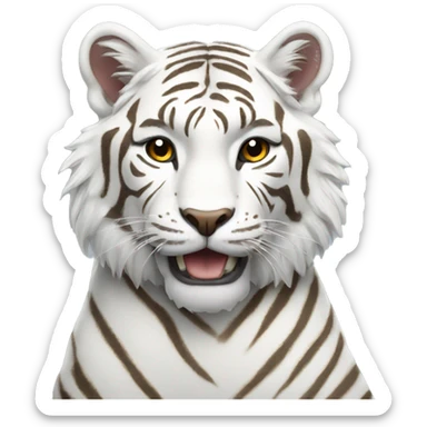 white tige sticker