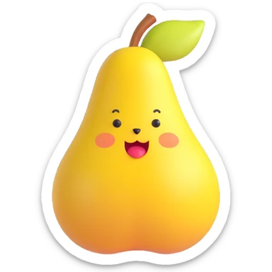 yellow pear sticker