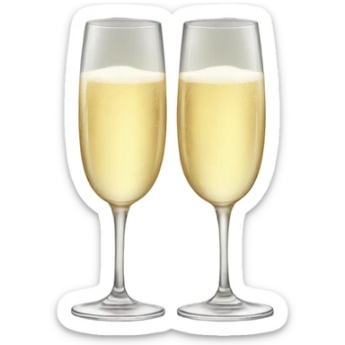 Two champagne glasses sticker