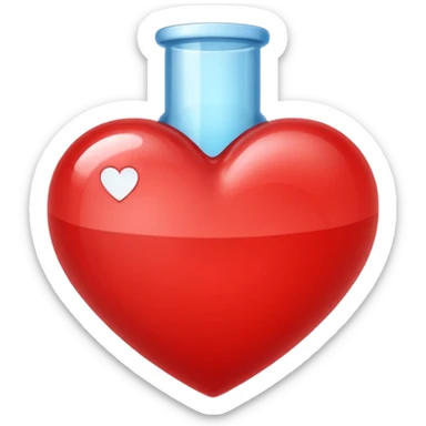 Laboratory heart emoji cute  sticker