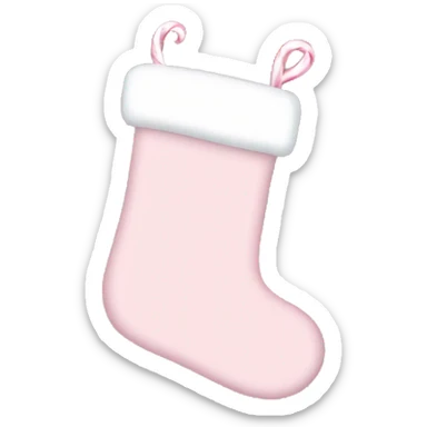  light pink Christmas stocking sticker