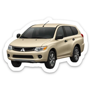 Beige Mitsubishi sticker