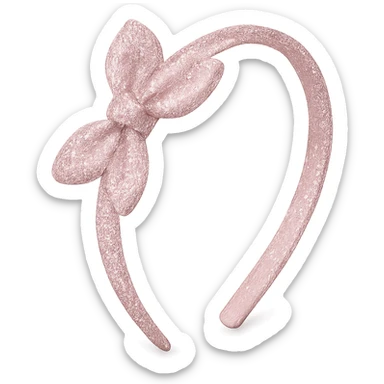 girly sparkling hairband, pink color sticker