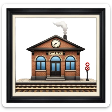 mistery train station sticker