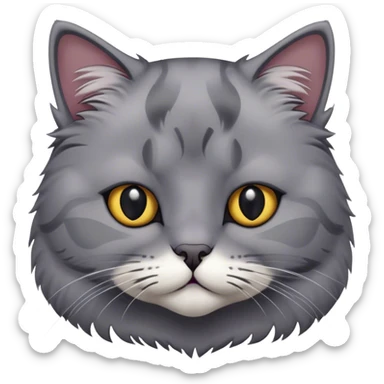 2 scottish cat grey and with sticker