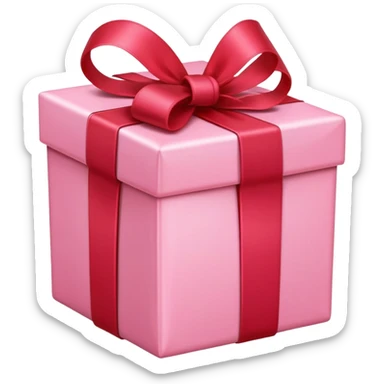Un regalo color rosa, con el lazo color rojo para una chica coquette sticker